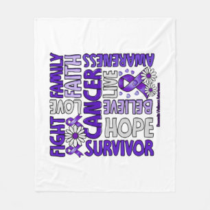 Domestic Violence Awareness - Fight love survivor  Fleece Blanket