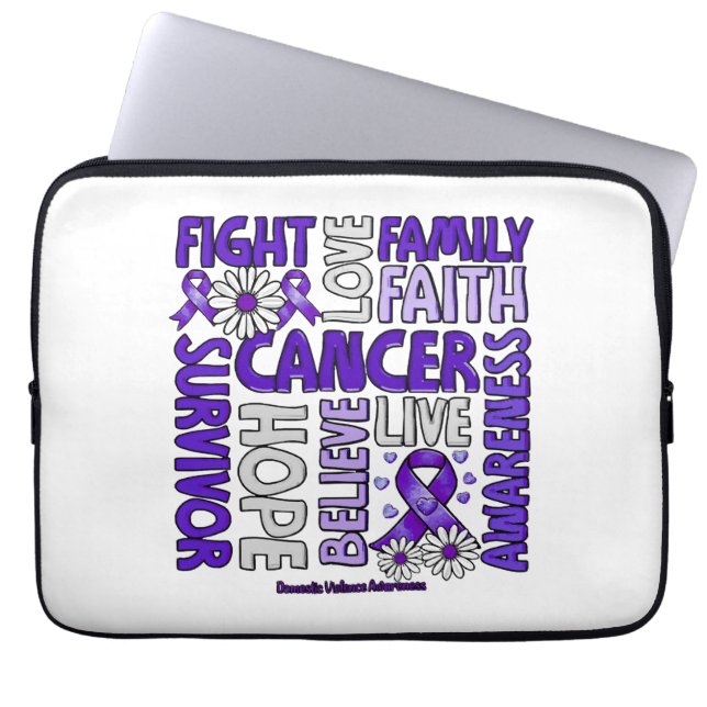 Domestic Violence Awareness - Fight love survivor  Laptop Sleeve (Front)