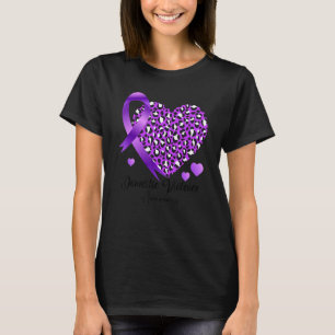 Domestic Violence Awareness Heart Leopard Purple r T-Shirt