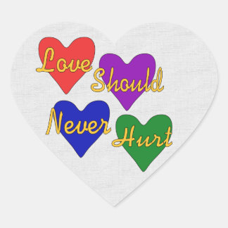 Domestic Violence Awareness Heart Sticker