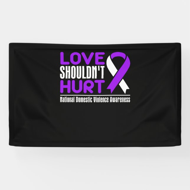 Domestic Violence Awareness - Love Shouldn't Hurt Banner (Horizontal)