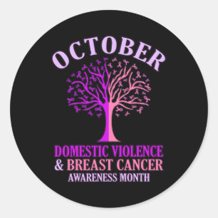 Domestic Violence Awareness Month October Support Classic Round Sticker