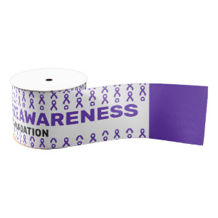 Domestic Violence Awareness Pattern Ribbon Grosgrain Ribbon