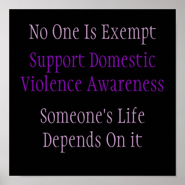 Domestic Violence Awareness Poster (Front)