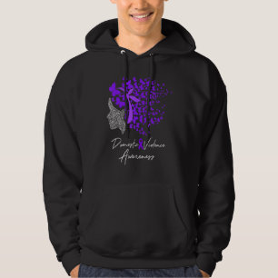 Domestic Violence Awareness Purple Butterflies Hoodie