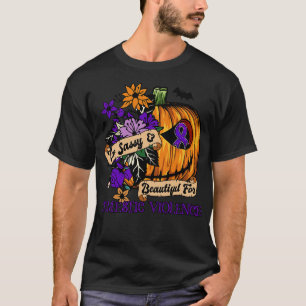 Domestic Violence Awareness retro halloween scary T-Shirt