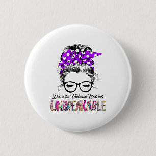 Domestic Violence Awareness Ribbon Support Gifts 6 Cm Round Badge