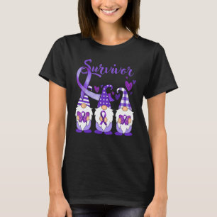 Domestic Violence Awareness, Survivor, purple Gnom T-Shirt