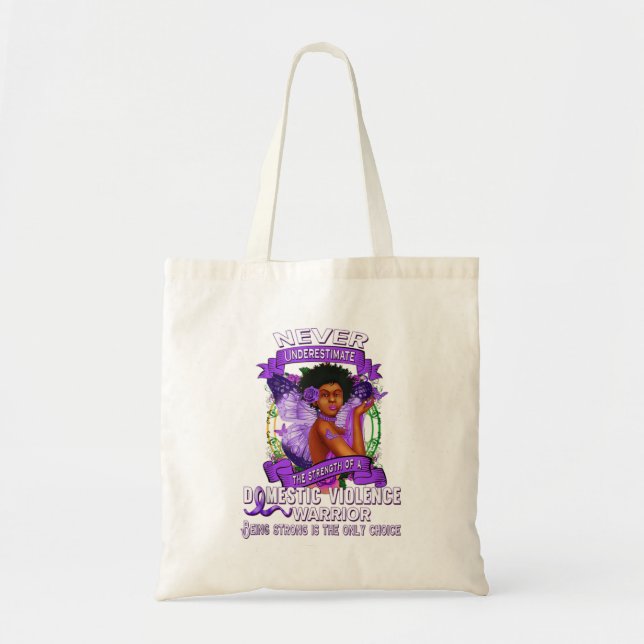Domestic Violence Awareness Survivor Stop Tote Bag (Front)