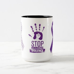 Domestic Violence Awareness  Two-Tone Coffee Mug