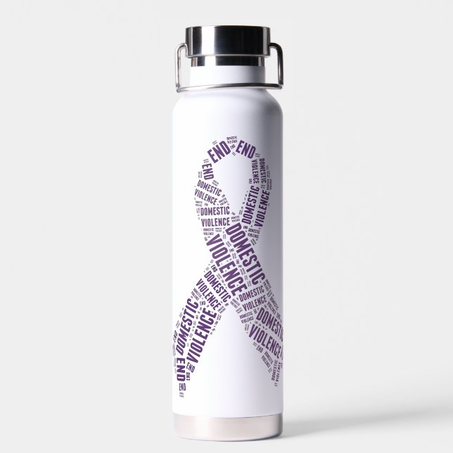 Domestic Violence Awareness Water Bottle (Back)