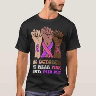 Domestic Violence Breast Cancer Awareness Purple P T-Shirt
