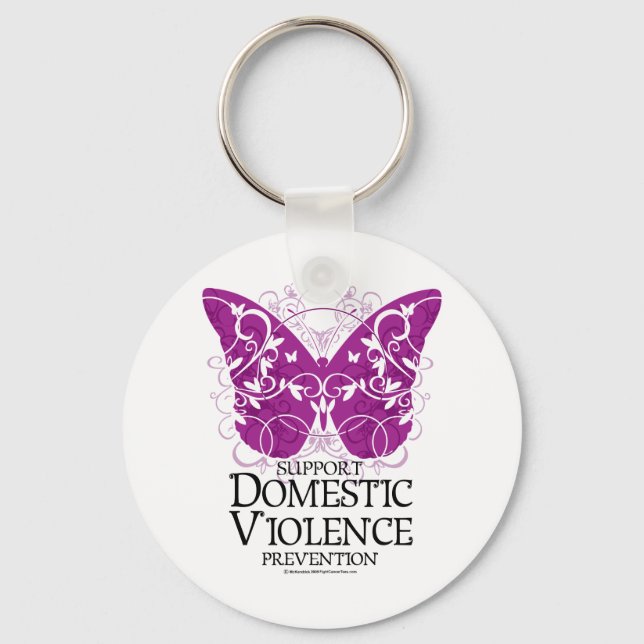 Domestic Violence Butterfly Key Ring (Front)