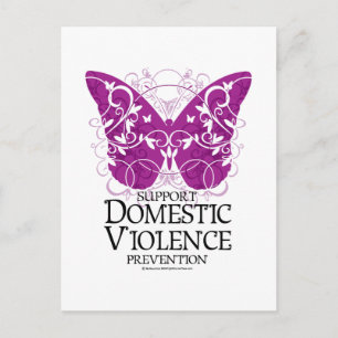 Domestic Violence Butterfly Postcard
