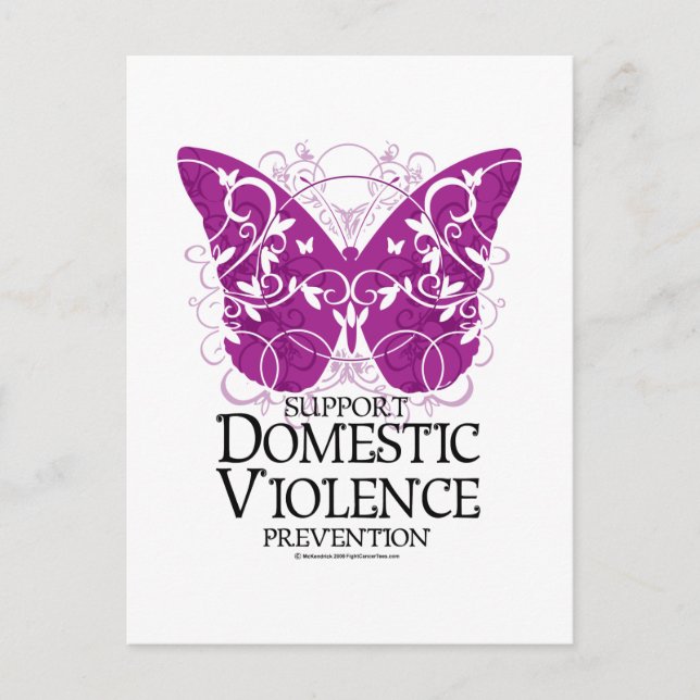 Domestic Violence Butterfly Postcard (Front)