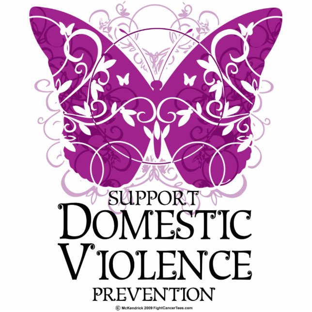 Domestic Violence Butterfly Standing Photo Sculpture (Front)