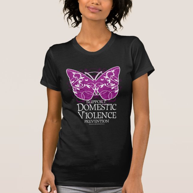 Domestic Violence Butterfly T-Shirt (Front)