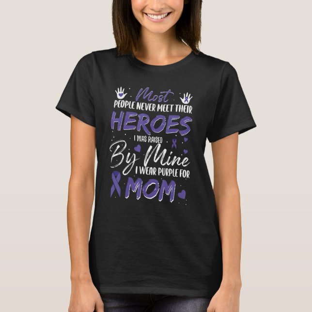 Domestic Violence Purple Ribbon Domestic Violence  T-Shirt (Front)