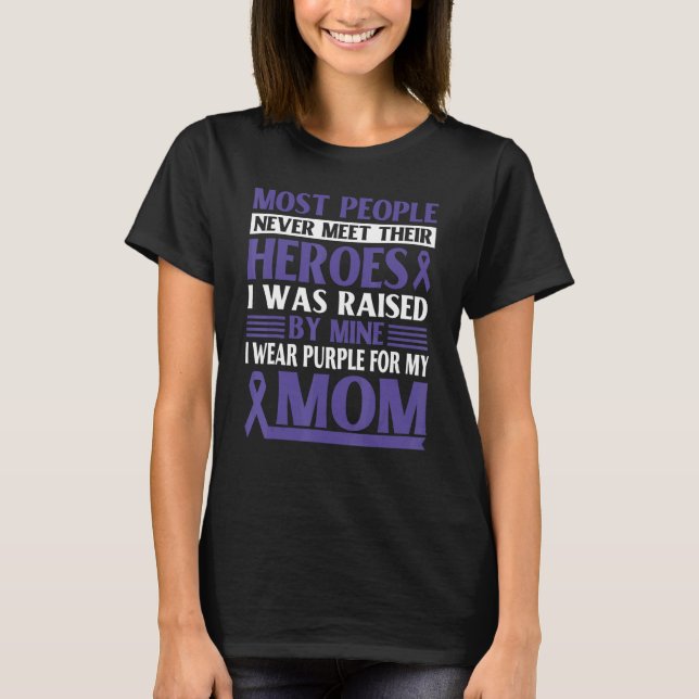 Domestic Violence Ribbon Domestic Violence Awarene T-Shirt (Front)
