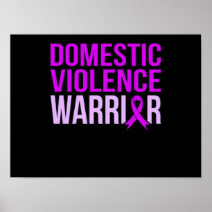 Domestic Violence Warrior Support Awareness Month Poster