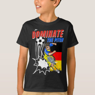Dominate The Pitch Soccer Player Action Germany Fl T-Shirt