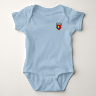 Dominguez Historical Shield with Helm and Mantle Baby Bodysuit