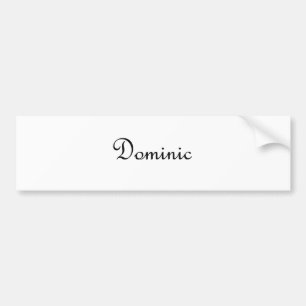 Dominic Bumper Sticker