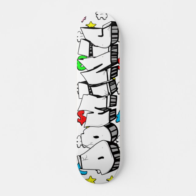 Dominic Graffiti Custom Personalised Skateboard (Front)