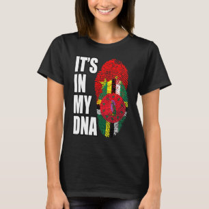 Dominica And Chinese Mix DNA Flag Heritage T-Shirt