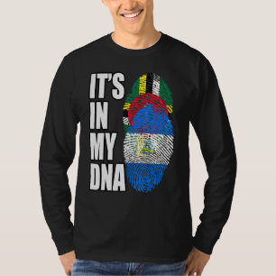 Dominica And Nicaraguan Mix DNA Flag Heritage T-Shirt