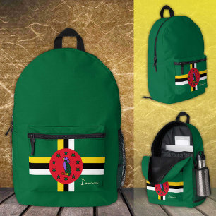 Dominica, backpack, Dominica Flag / patriotic Printed Backpack