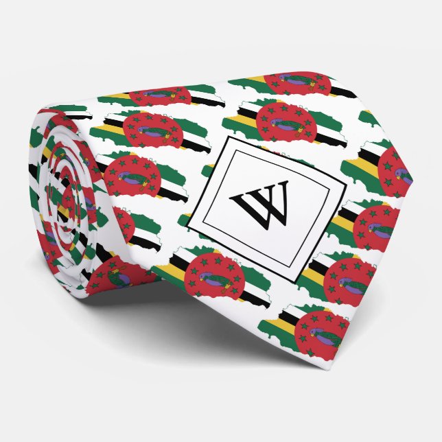 DOMINICA Christian Scripture Monogram Tie (Rolled)