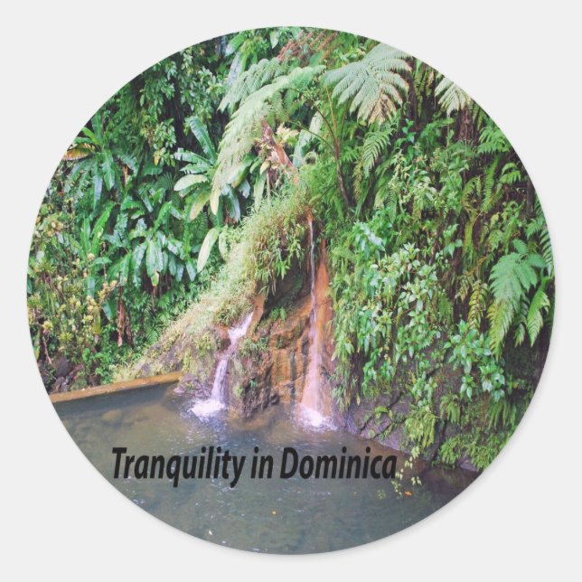 Dominica Classic Round Sticker (Front)