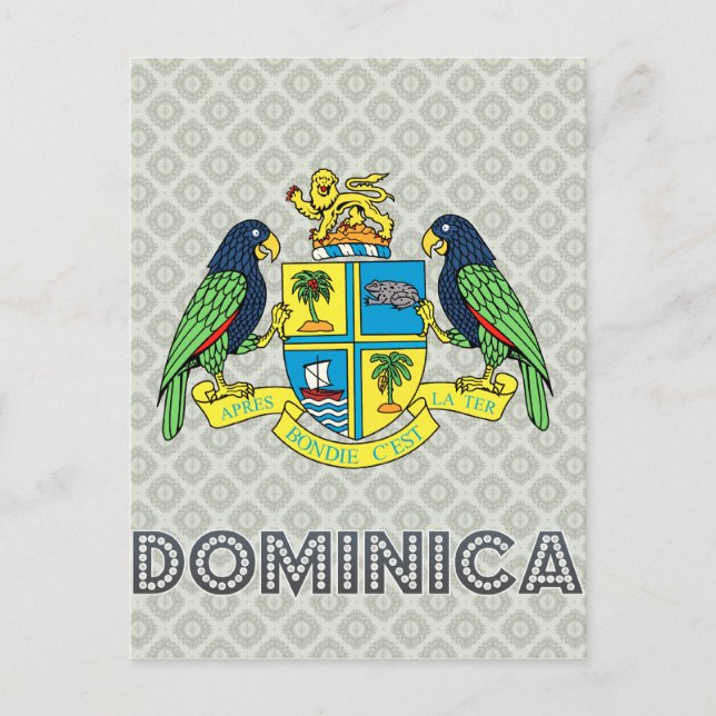 Dominica Coat of Arms Postcard (Front)