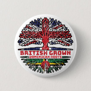 Dominica Dominican Uk United Kingdom British Tree 6 Cm Round Badge