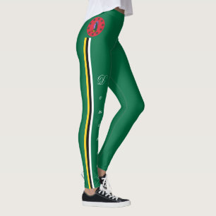 Dominica fashion leggings, Dominica Flag /sports Leggings