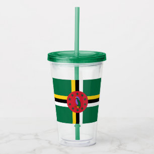 Dominica flag acrylic tumbler