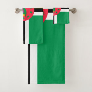 Dominica flag bath towel set