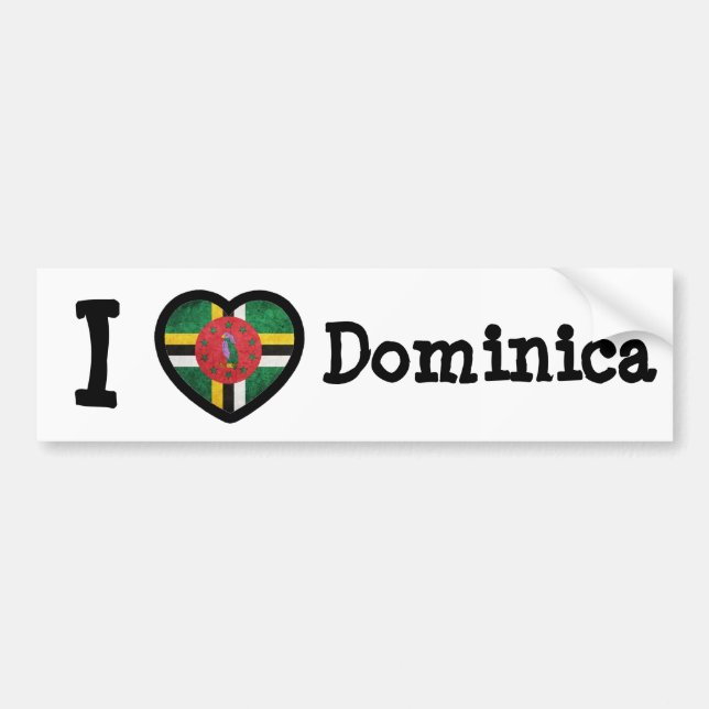 Dominica Flag Bumper Sticker (Front)