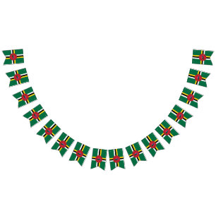 Dominica flag bunting banner