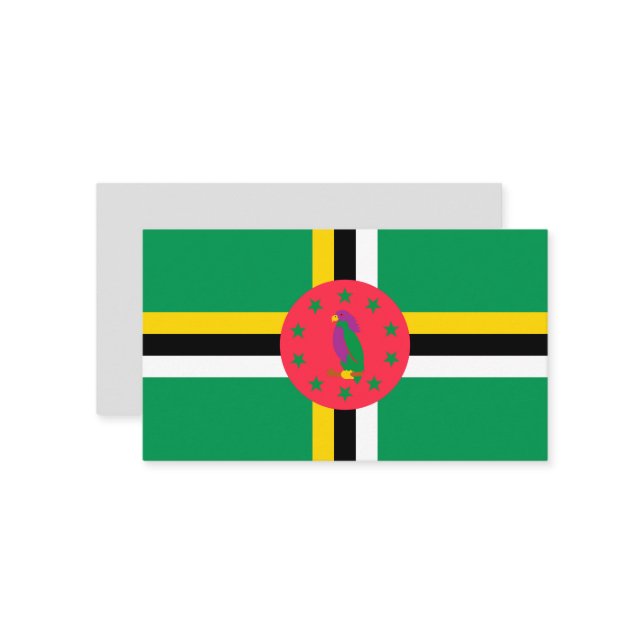 Dominica flag business card (Front/Back In Situ)