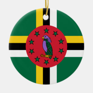 Dominica Flag Ceramic Tree Decoration