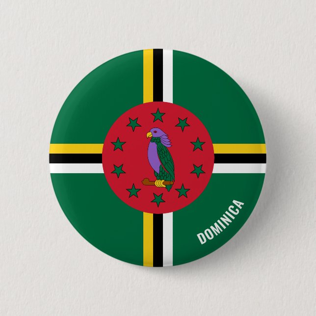 Dominica Flag Charming Patriotic 6 Cm Round Badge (Front)
