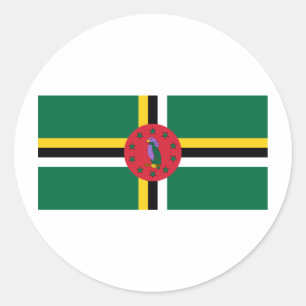 Dominica Flag Classic Round Sticker