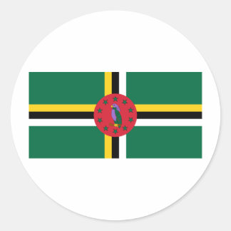 Dominica Flag Classic Round Sticker