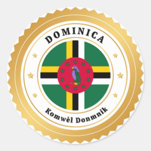 Dominica Flag Classic Round Sticker