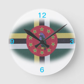 Dominica flag clock