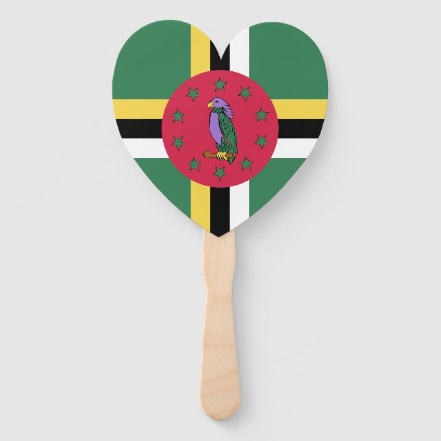 Dominica Flag Emblem Hand Fan (Front)