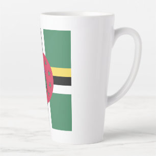 Dominica Flag Emblem Latte Mug