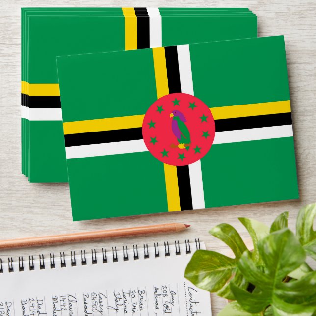 Dominica flag envelope (Stacked)